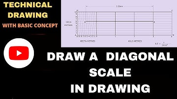 Draw a Diagonal Scale in Engineering Drawing.#ड्राइंग में एक विकर्ण पैमाने का निर्माण कैसे करते हैं।