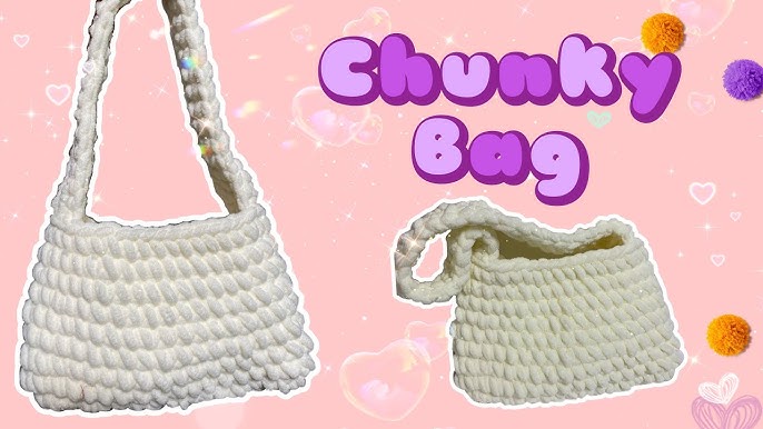 Tuba Toothpaste Tote Bag  Hand Crochet (finger crochet) Jumbo