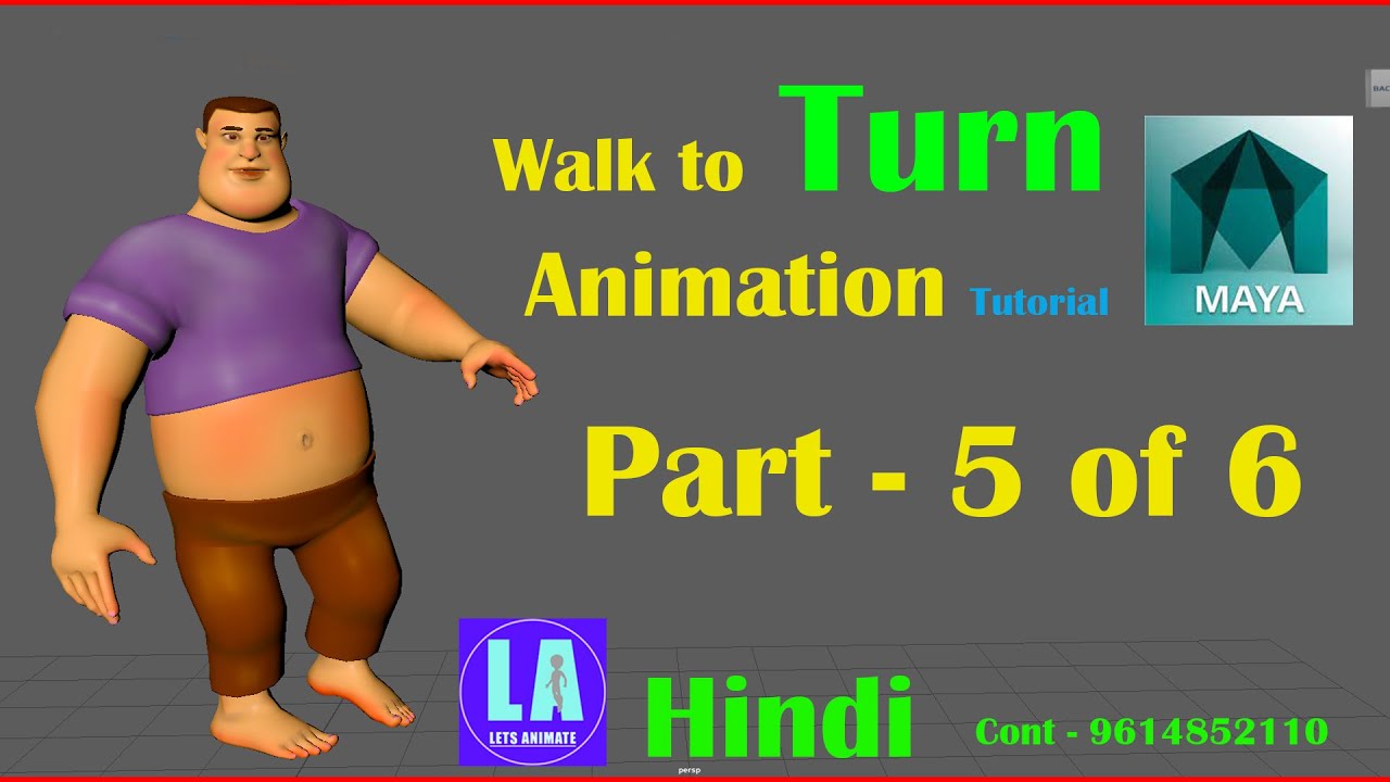 Walk to Turn Animation Tutorial in Autodesk Maya - Part 5 of 6 - YouTube