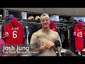 Top Texas Rangers prospect Josh Jung attends a press conference before his debut