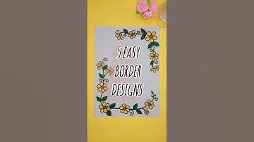 5 Border Design For Project/Project Work Designs #art #howto #shorts #ytshorts #trending #satisfying