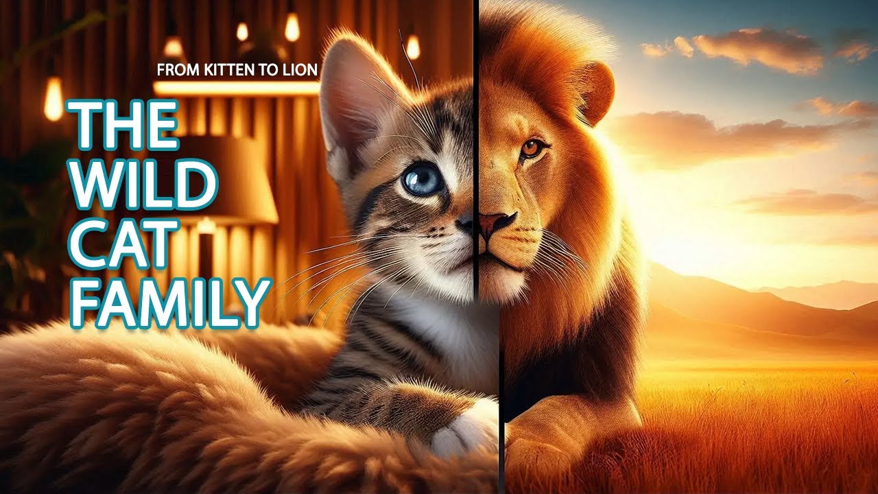 От котёнка до льва: дикая кошачья семья! 🦁 Реалистичный 3D-документальный фильм о животных для детей