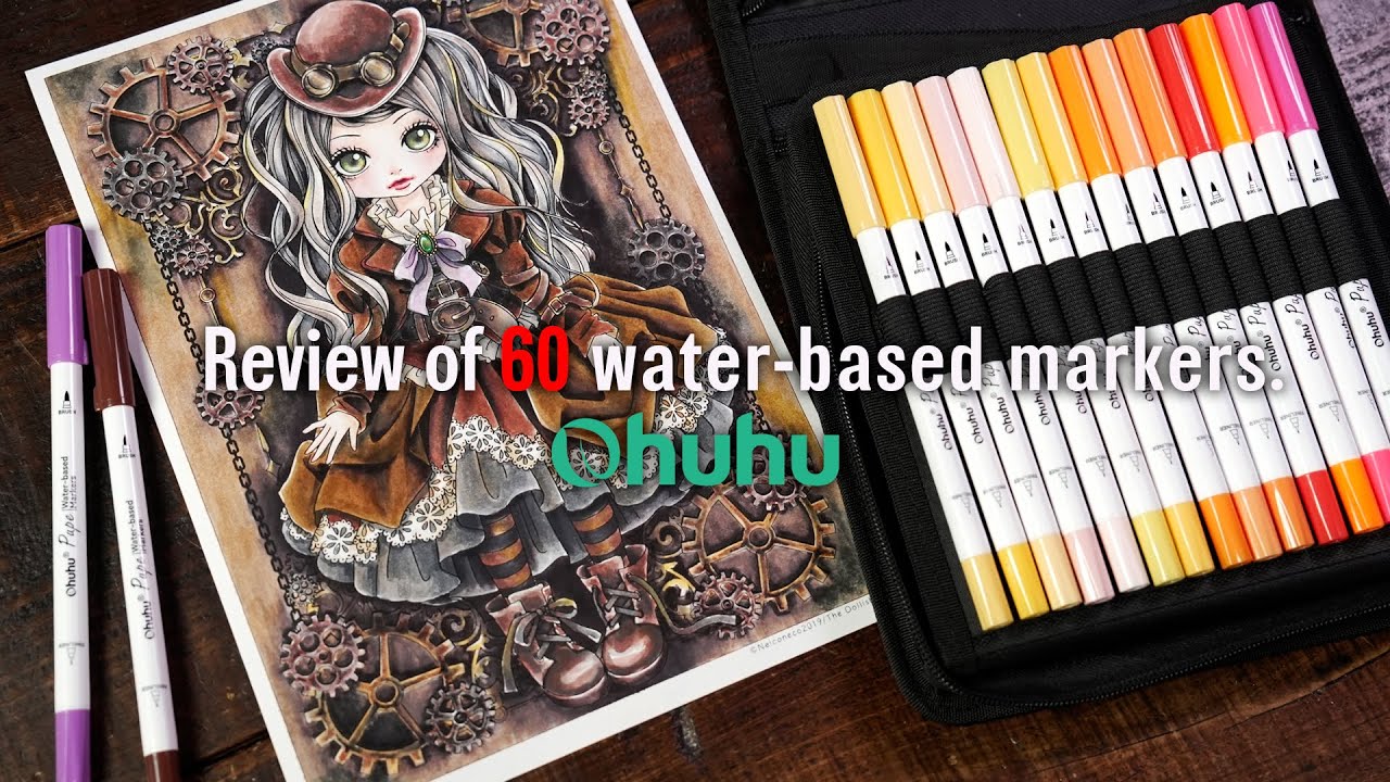 [Охуху] Обзор маркеров на водной основе, удобных для использования с бумагой! Это была правда.
