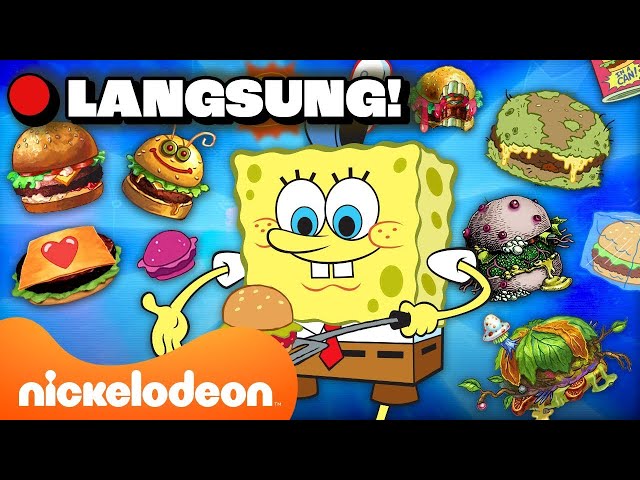 🔴 SIARAN LANGSUNG: Maraton Krabby Patty 24/7! 🍔 SpongeBob Live Stream class=