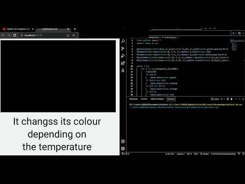 3D Thermometer | Homework solution to @paulmcwhorter's Python 3D Graphics Tutorial 6: