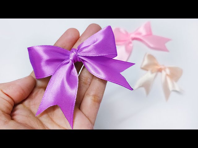 Easy Satin Ribbon Bow In 2 Minutes 🎀 class=