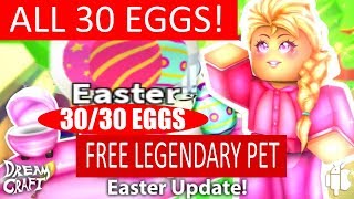 How to get ALL (31 TOTAL) Easter Eggs in Adopt Me!( AND THE LEGENDARY PET!)
