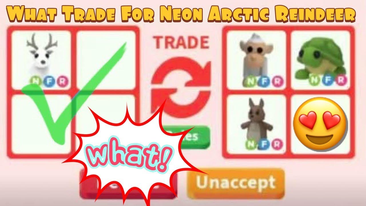 What Is A Reindeer Worth In Adopt Me What People Trade For Neon Arctic Reindeer in Adopt Me ROBLOX - YouTube