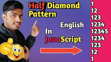 half diamond pattern in javascript | pattern in javascript 2019