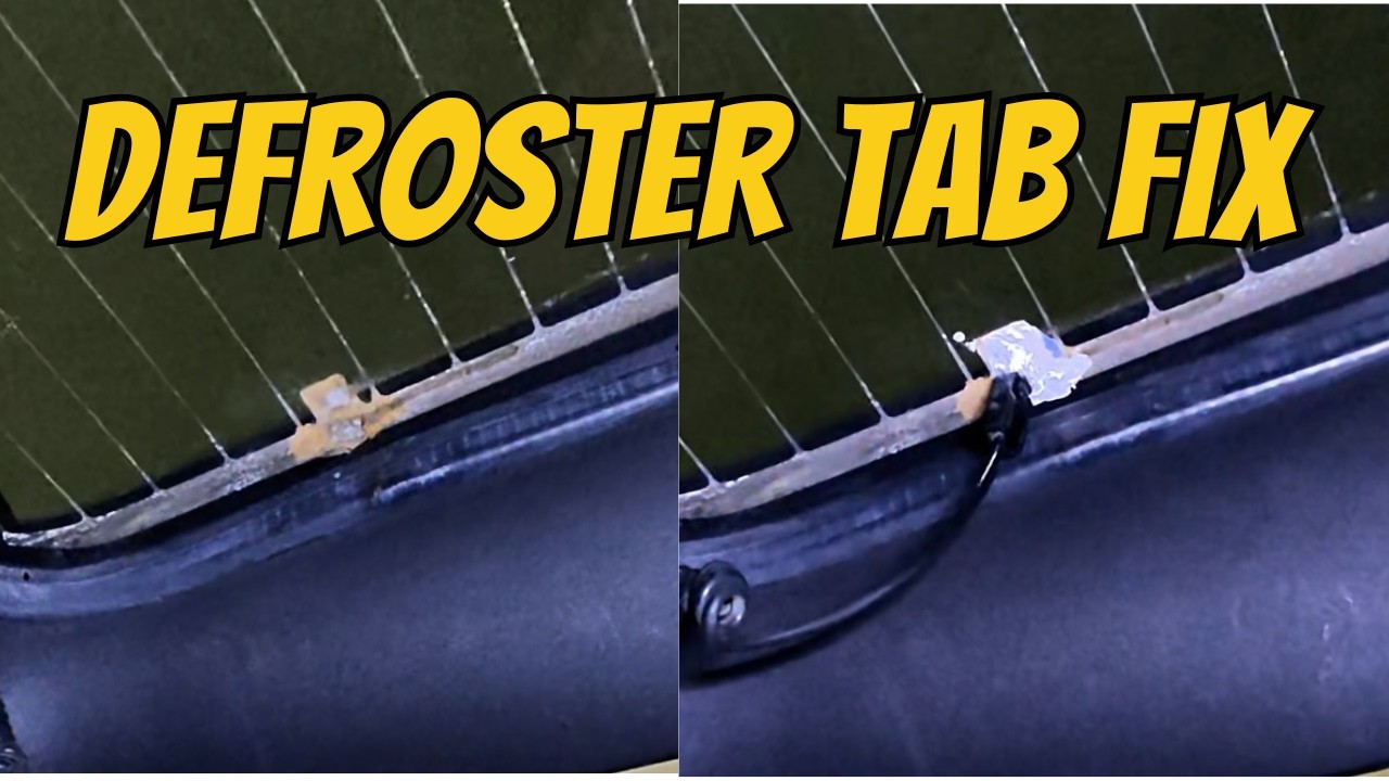 broken rear window defroster tab repair on 2015 Chevy Tahoe