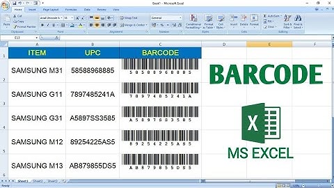 How to Create Barcode in Excel | Barcode in Excel