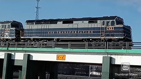 CSX OCS Train With CSX1 & 2 On A Bridge and More