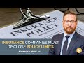 Insurance Companies Must Disclose Policy Limits