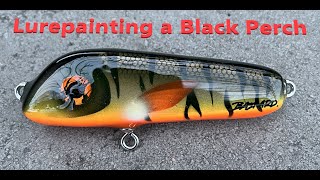 Lurepainting a Black perch UV.