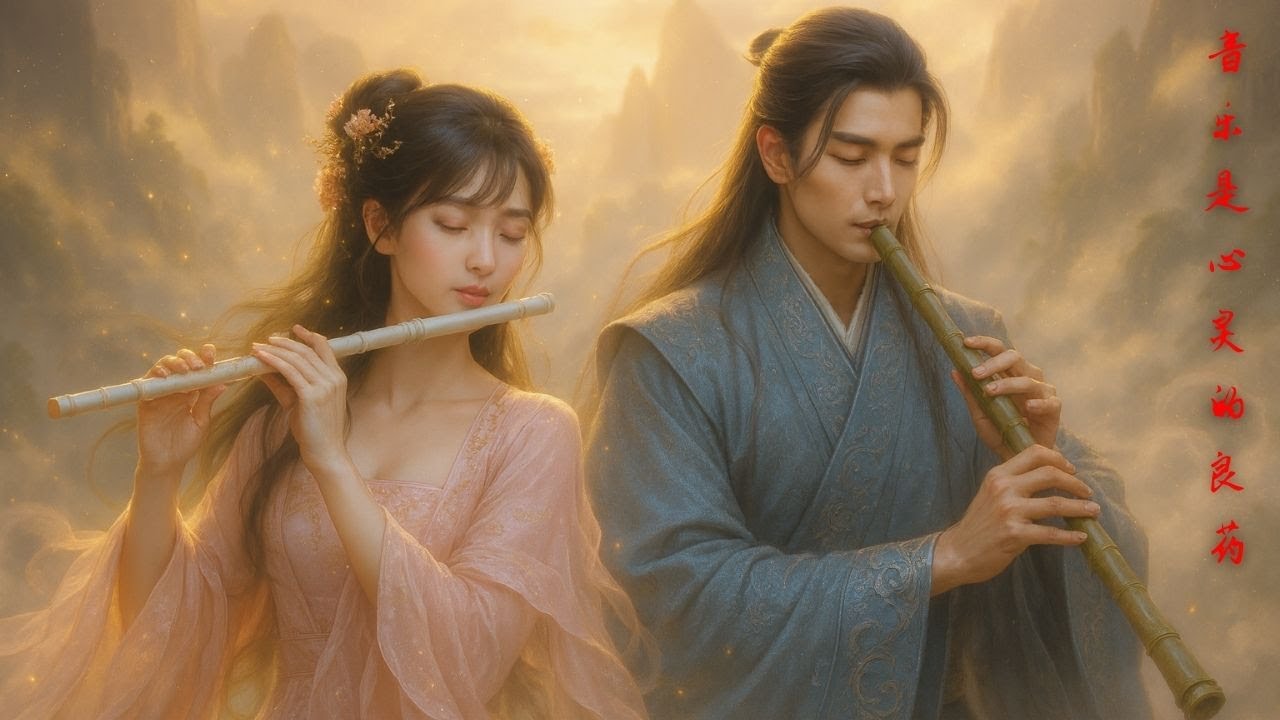 Calm River, Silent Heart – Soft Chinese Bamboo Flute & Erhu | Healing & Reflection🍃@Traditional Instruments & Ambient Music
