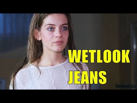 WETLOOK JEANS | Wet clothes | Wetlook girl