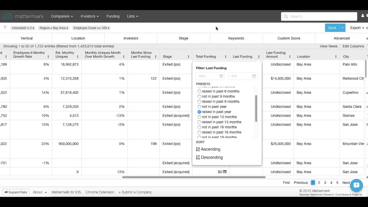 How to Build a Sales Lead List in Mattermark YouTube