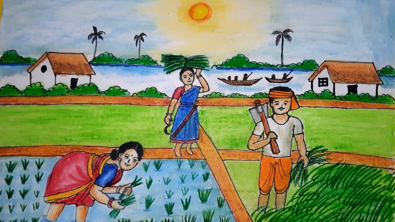 Top more than 79 farmer in field drawing - xkldase.edu.vn