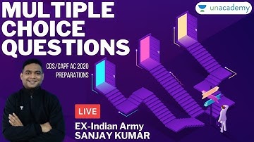 Practice MCQs for CDS/CAPF AC 2020 | Crack UPSC CDS/CAPF AC 2020 | Ex- Indian Army Sanjay Kumar