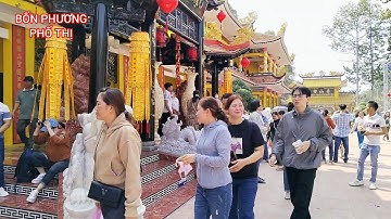 Đông Kín Người Du Xuân Viếng Lễ Chùa Thái Sơn Núi Cậu Mùng 6 Tết Ất Tỵ