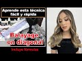 Aprende esta tecnica de balayage en diagonal. Fácil y rápido. Incluye formulas | Betty Lazcano