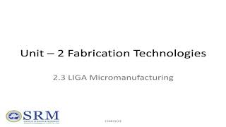 LIGA Micromanufacturing