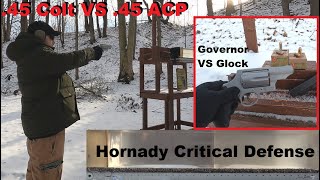 Hornady Critical Defense .45 Colt VS .45 ACP Ballistic Test