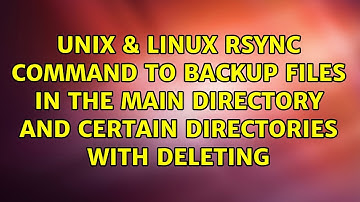 rsync command to backup files in the main directory and certain directories with deleting