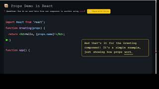 React Tutorial: Understanding Props with Greeting and App Components