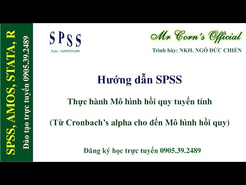 Video 19.07.2021 Hướng dẫn SPSS | Thực hành mô hình hồi quy... - youtube