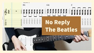 Video thumbnail of "The Beatles - No Reply Guitar Tab"