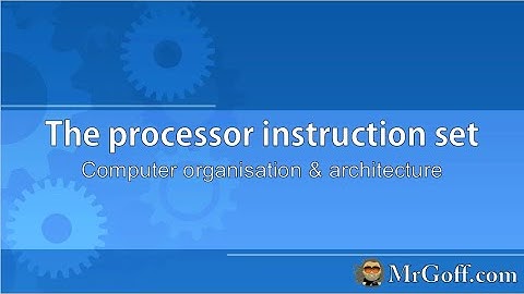 A level Computer Science: The processor instruction set