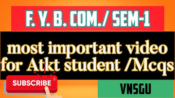 #fybcom || Atkt student mate important video for mcqs||