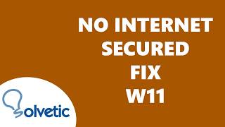 No Internet Secured Windows 11 WiFi FIX Laptop or PC ▶️▶️