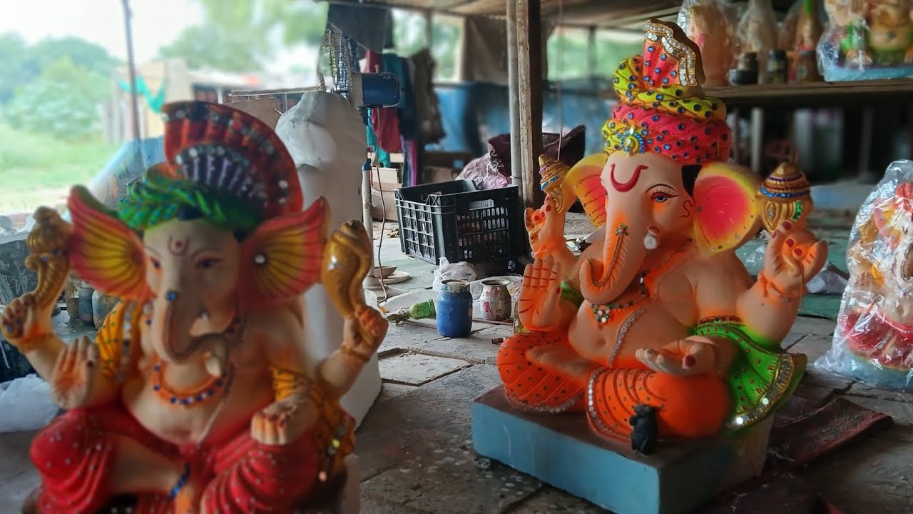 HOU TO USE IDOL CLAY AT HOME ||Eco-friendly Ganesh Murti making ||