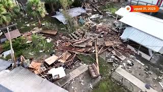Drone captures Idalia's impact in Florida