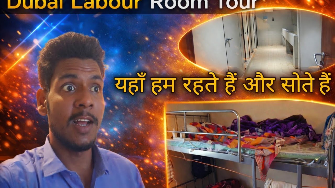 Dubai Labour Room Tour | यहाँ हम रहते हैं और सोते हैं 🛏️🇦🇪