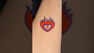 N letter heart tattoo design #shorts #art #tattoo