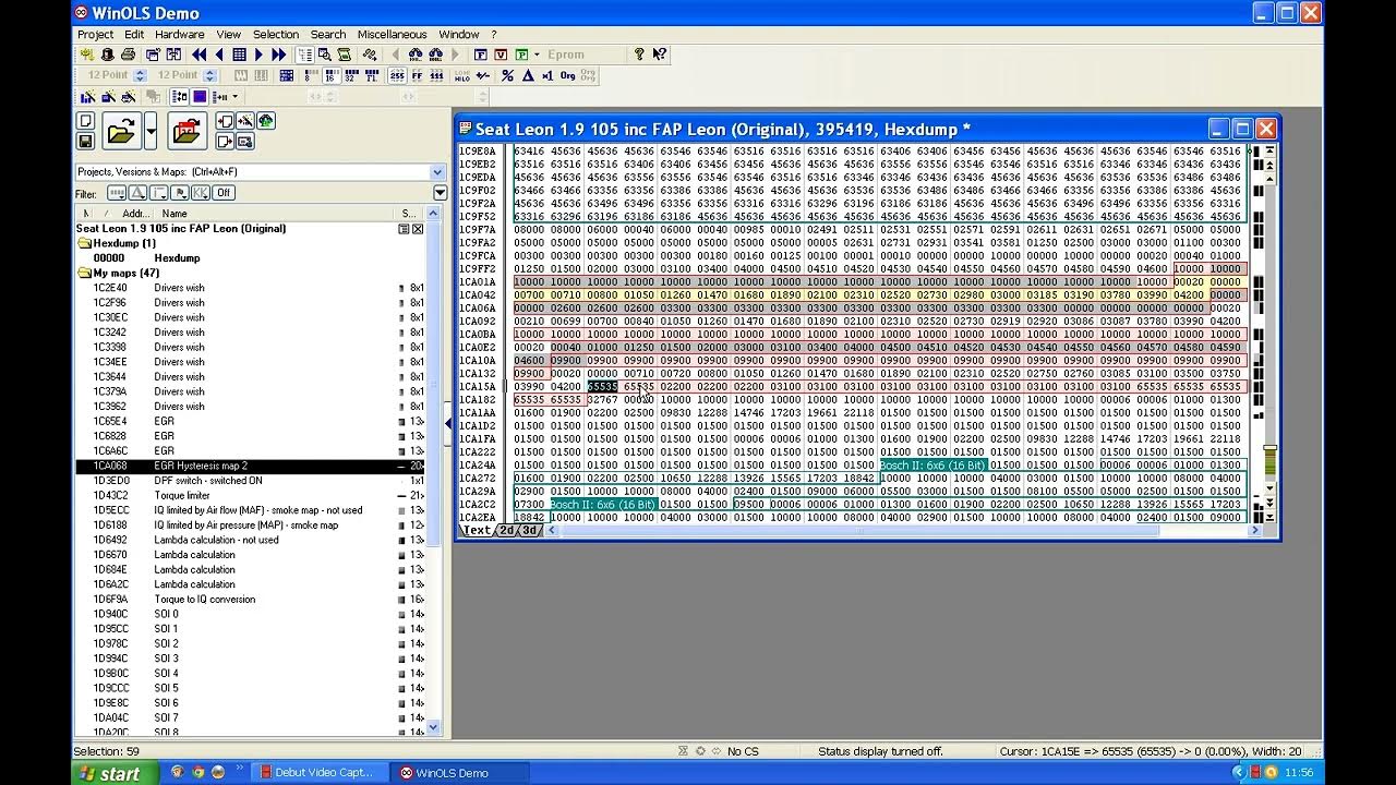 224Basic remapping edc16 2 Disable EGR using EGR hysteresis maps YouTube