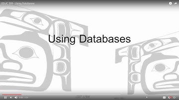 Using Databases (Education)  UBC Library