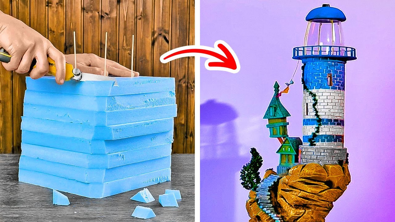 DIY Lighthouse Made From Recycled Materials || Amazing Mini Crafts