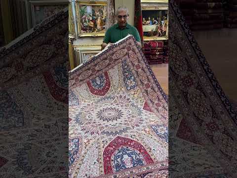 قالیچه گنبد تبریز چله نخ ۵۰ رج   قالی