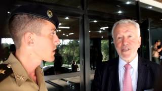 Jornalista Alexandre Garcia na AMAN