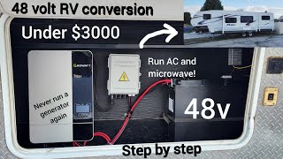 12v to 48v RV conversion. Ultimate Offgrid RV Solar Power System Install