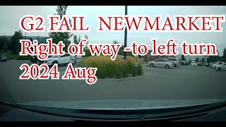 G2 fail in #newmarket  #drivingtestroutes #drivetest #g2test #drivingexam #drivingtest