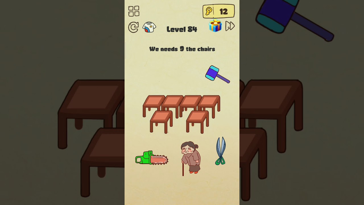 Brain crazy level 84 Gameplay Solution