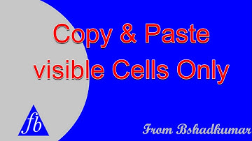How to Copy Filtered Data Without Hidden Rows | Copy & Paste VISIBLE CELLS ONLY