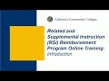 RSI Reimbursement Program Online Training: Introduction