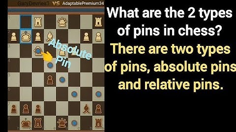 what are the 2 types of pins in chess?