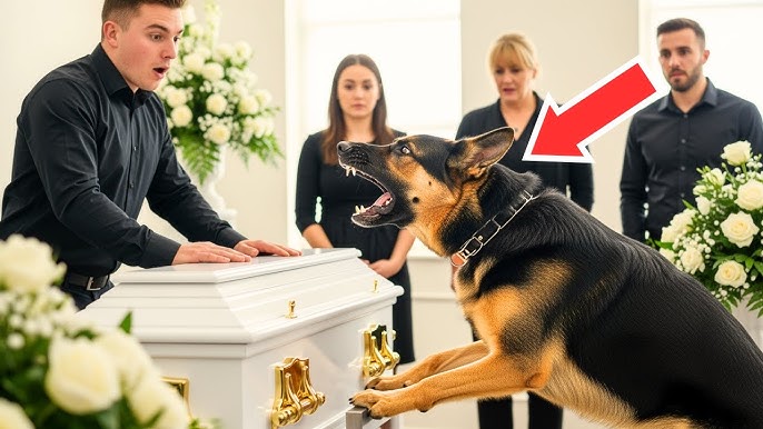German Shepherd Barks Nonstop at Newborn Baby's Coffin—When It Was Opened,  Everyone Was Shocked